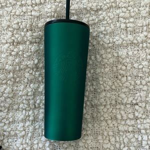 NWT Starbucks metal insulated cup for cold beverages with straw